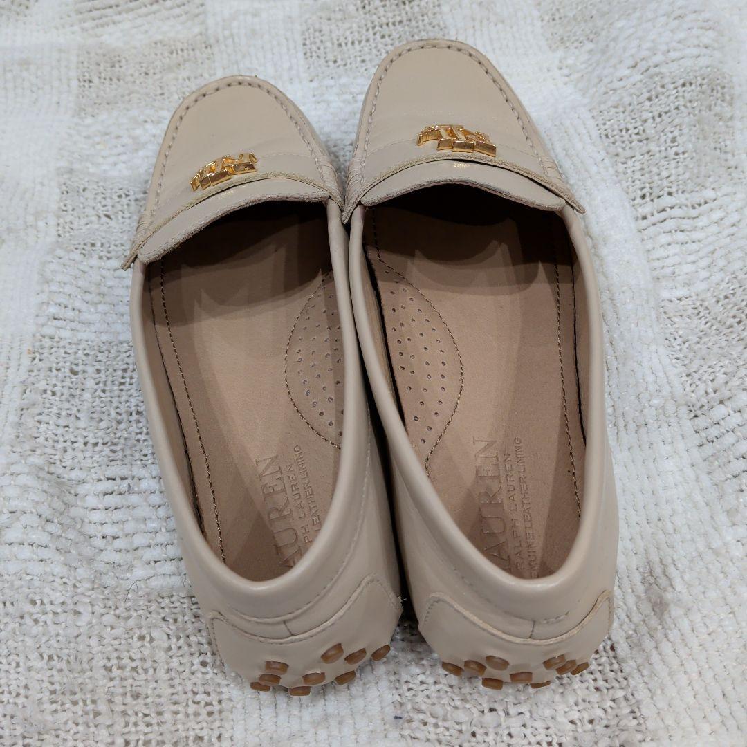 【美品】Ralph Lauren 本革 ベージュ ローファー　23.5cm