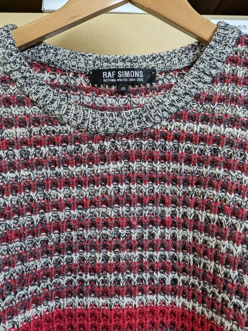 ラフシモンズ 2004AW オーバーサイズクルーネックニット
