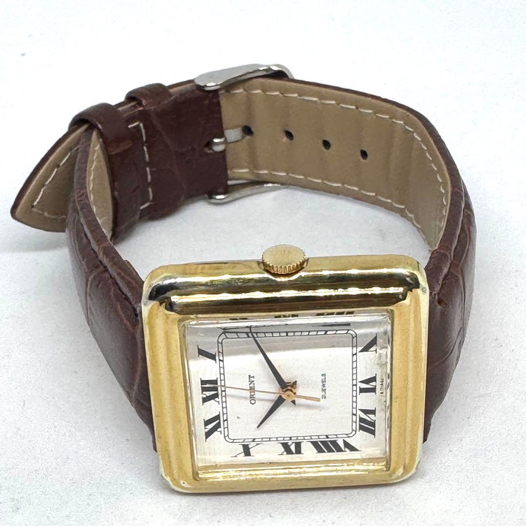 半*ん様 ⭐️オリエントシャマード手巻きスクエア21石．ボーイズサイズ