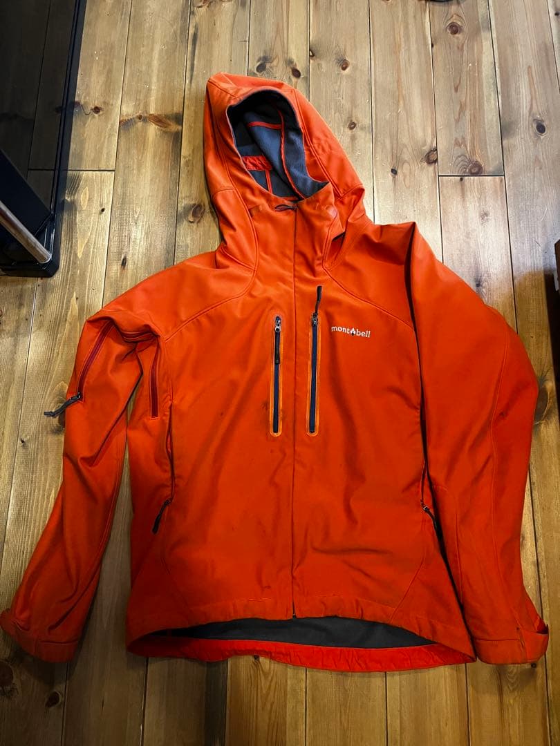 mont-bell パウダーシェッドパーカー ジャケット オレンジ - メルカリ