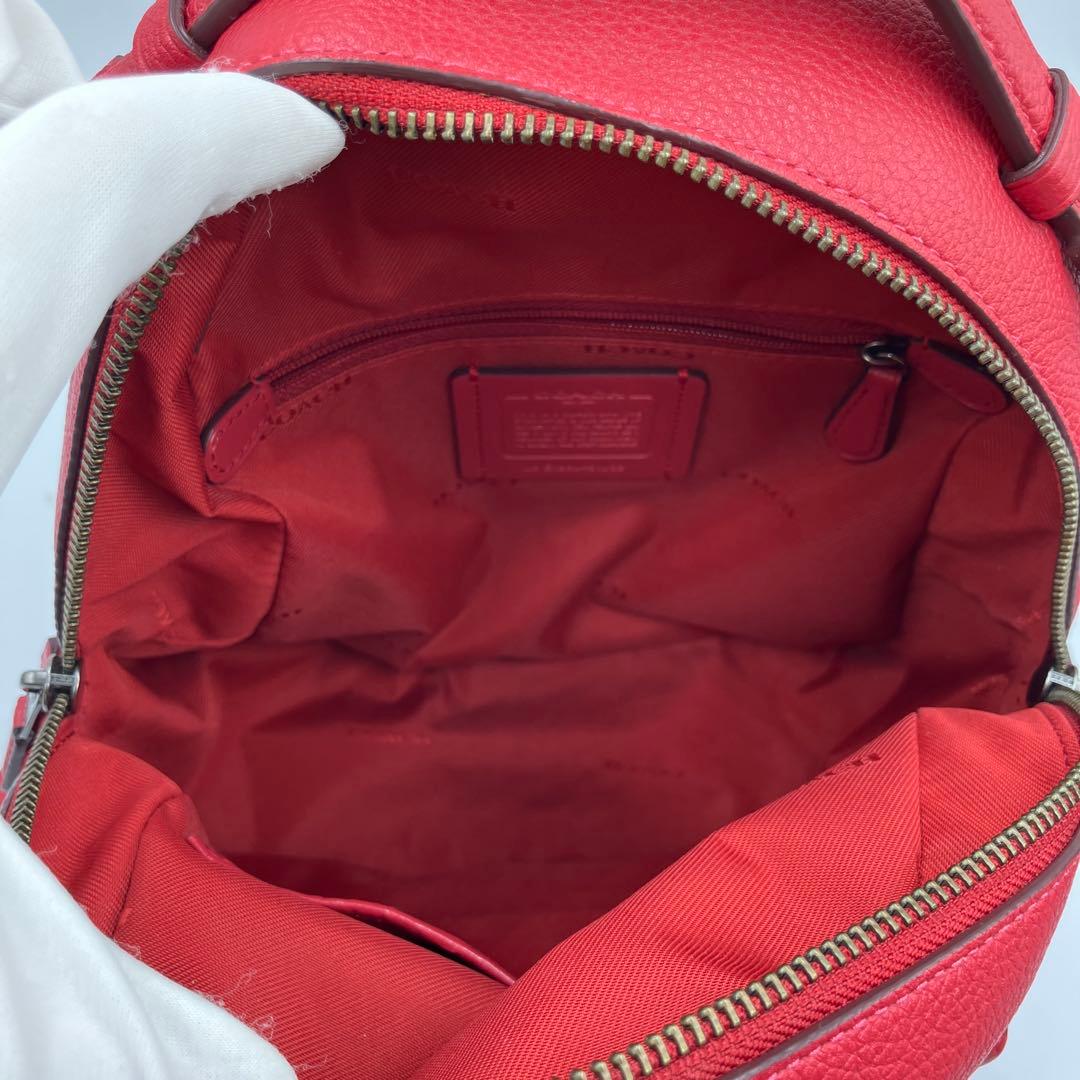 美品✨COACH 31032 レッド ミニリュック バックパック 本革 - メルカリ