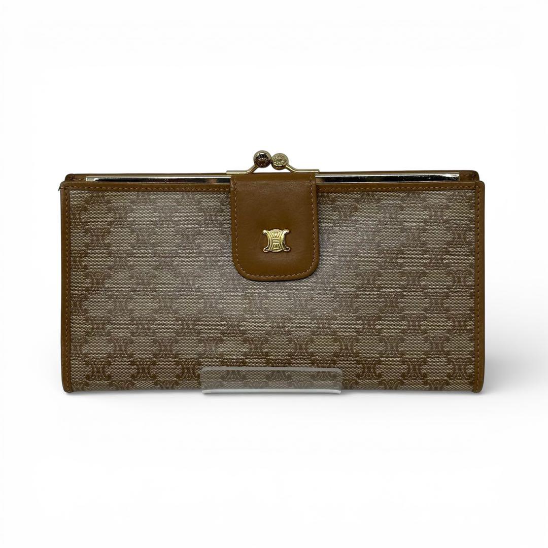 美品】 CELINE セリーヌ トリオンフ マカダム がま口 長財布 - メルカリ