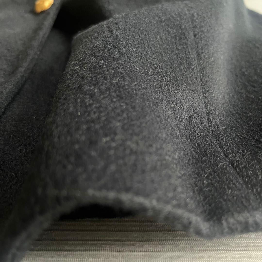 美品【フォクシー】コート ジャケット カシミヤ 金ボタン ブラック