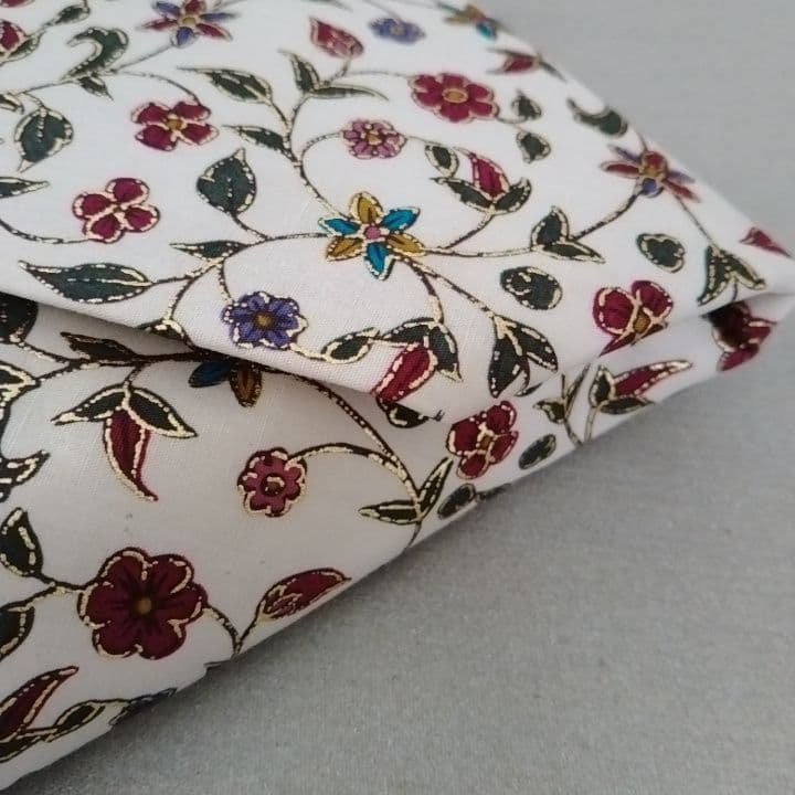 笹蔓手金更紗 数寄屋袋 京都 鈴木時代裂研究所 謹製 新品未使用品