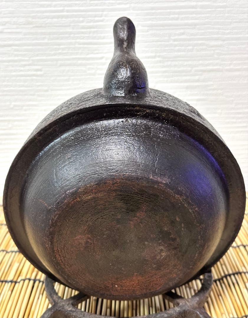 USED品、供箱付 南部岩鋳四代目清末作 真作保証 23型南部肌(唐金