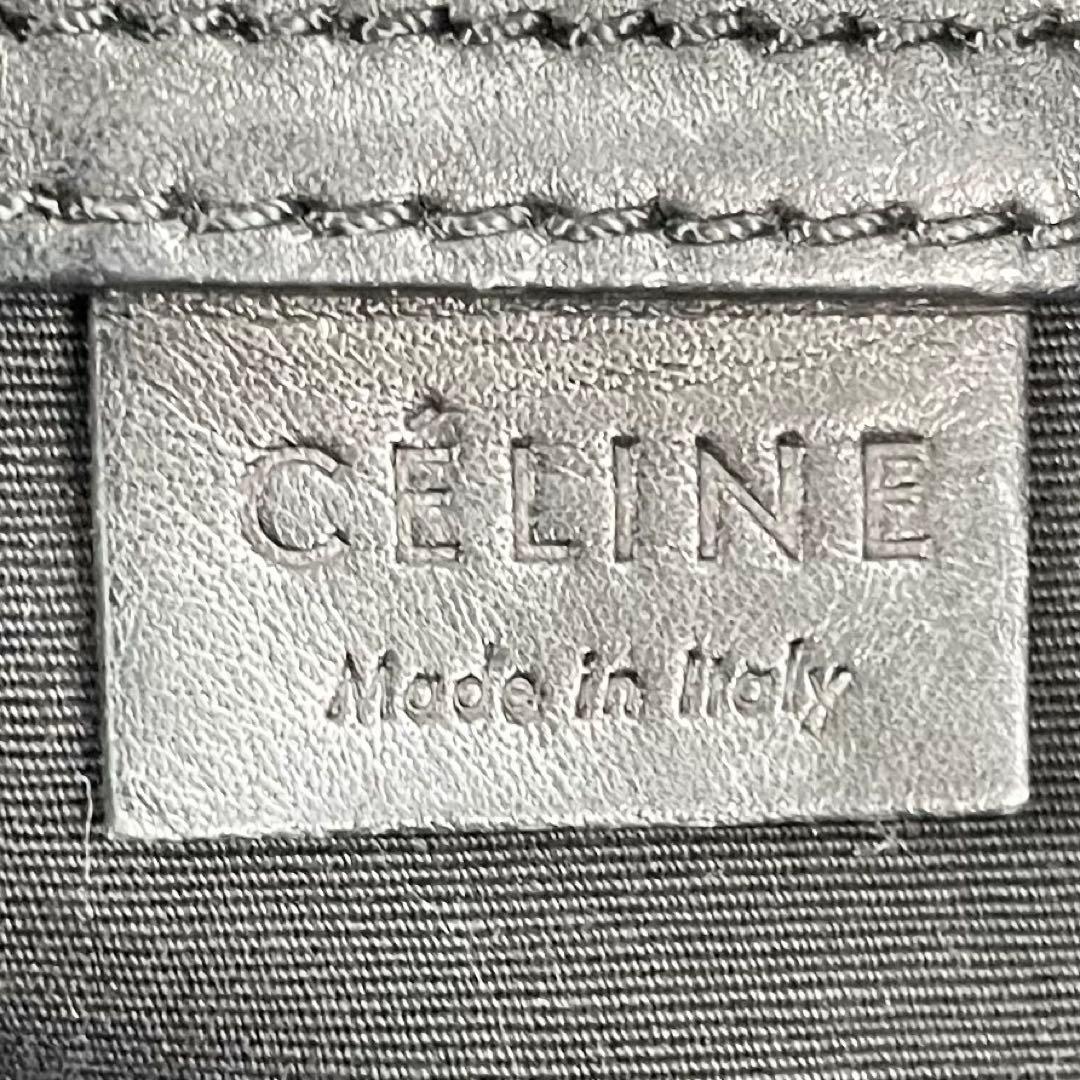 美品 セリーヌ レザー ボストンバッグ フィービー期 ロゴ型押し