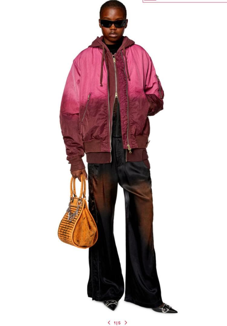 未使用 定価8万 ディーゼル レイヤード パーカー ma1 グラデーション