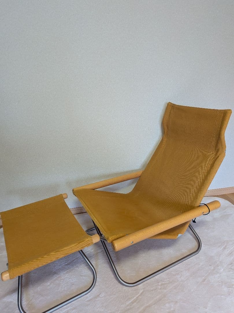 ニーチェアX オットマン付き ナチュラル/キャメル Nychair X ニーチェアエックス オットマン・ナチュラル × キャメル | D&DEPARTMENT