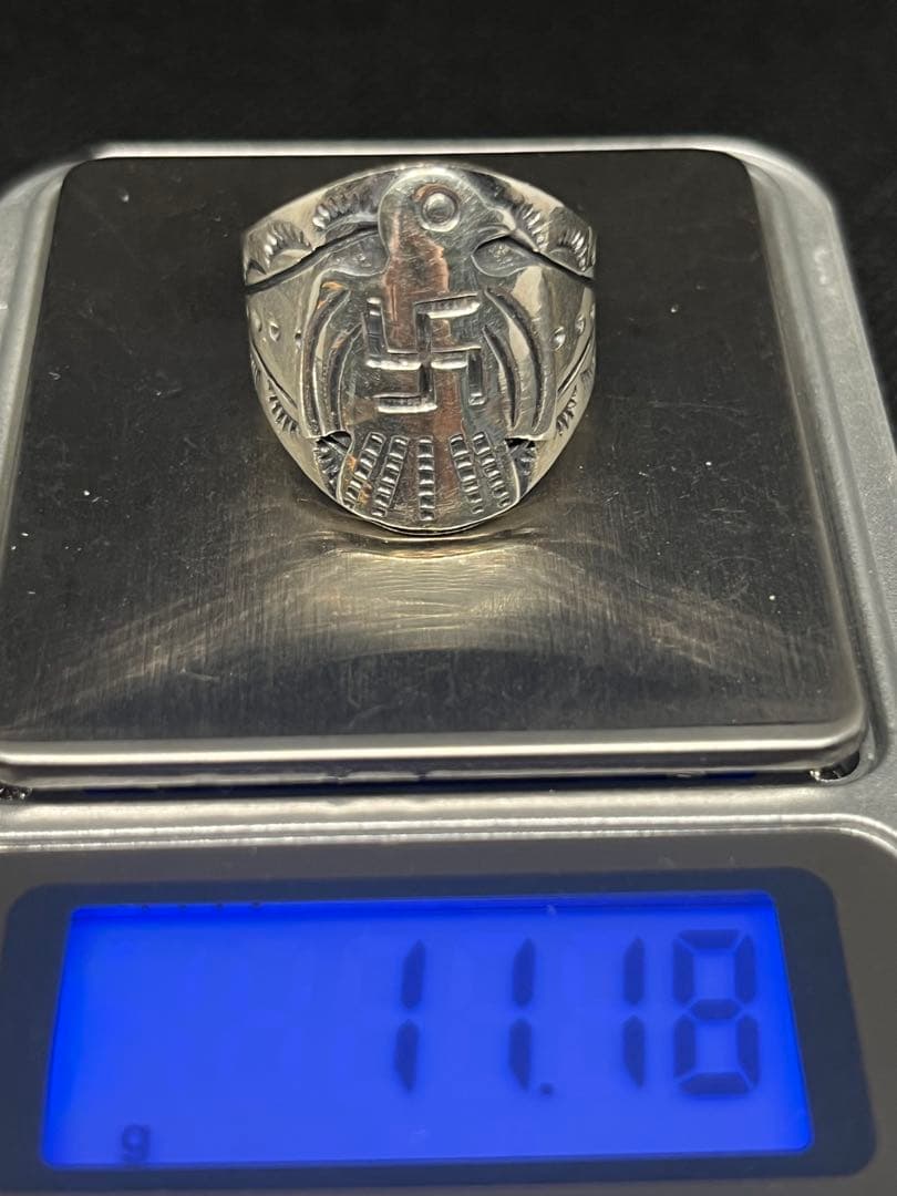 サンダーバード スワスティカ 卍 シルバー925 リング 19号40s ナバホ