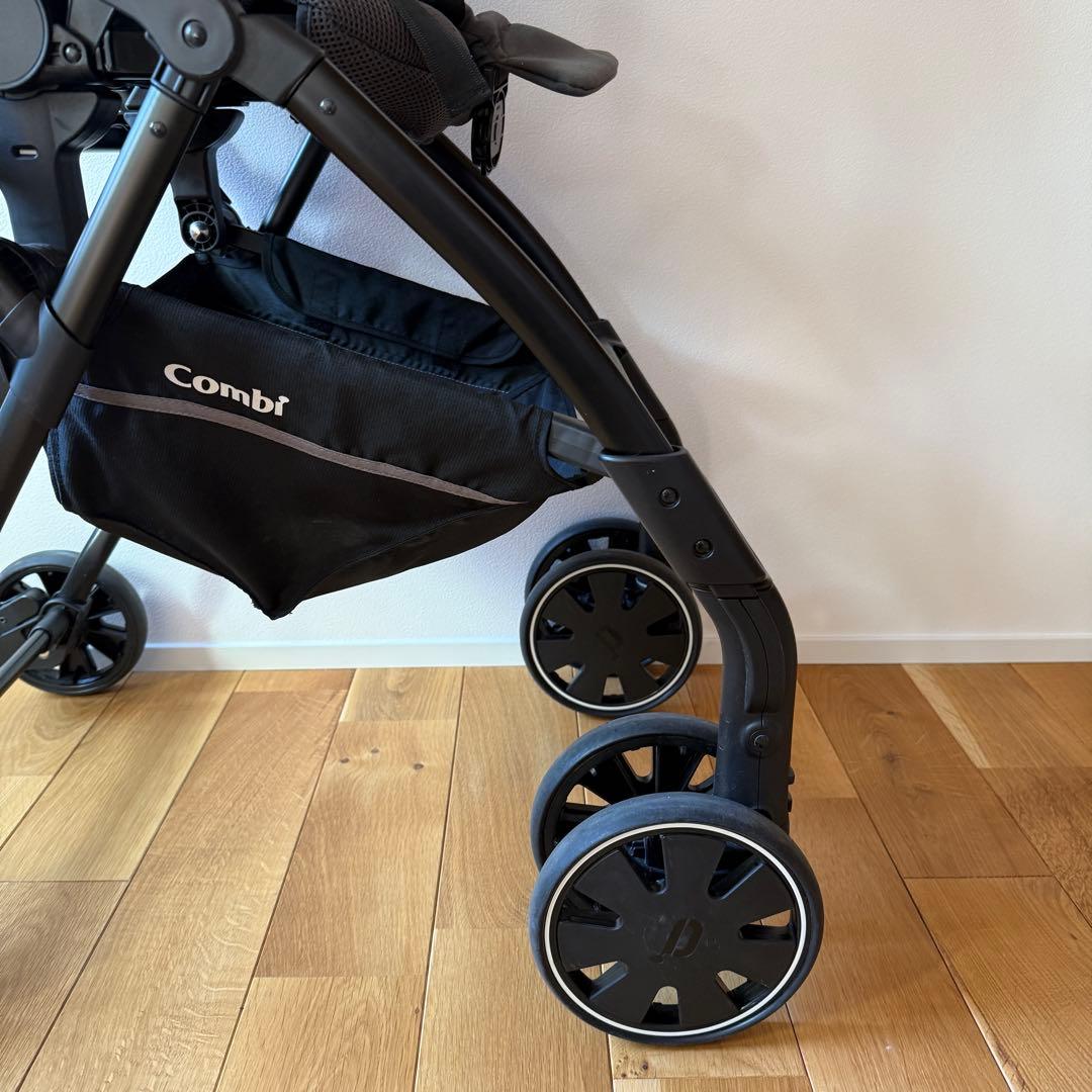 美品 Combi コンビ ベビーカー AttO（アット） type-S ネイビー - メルカリ