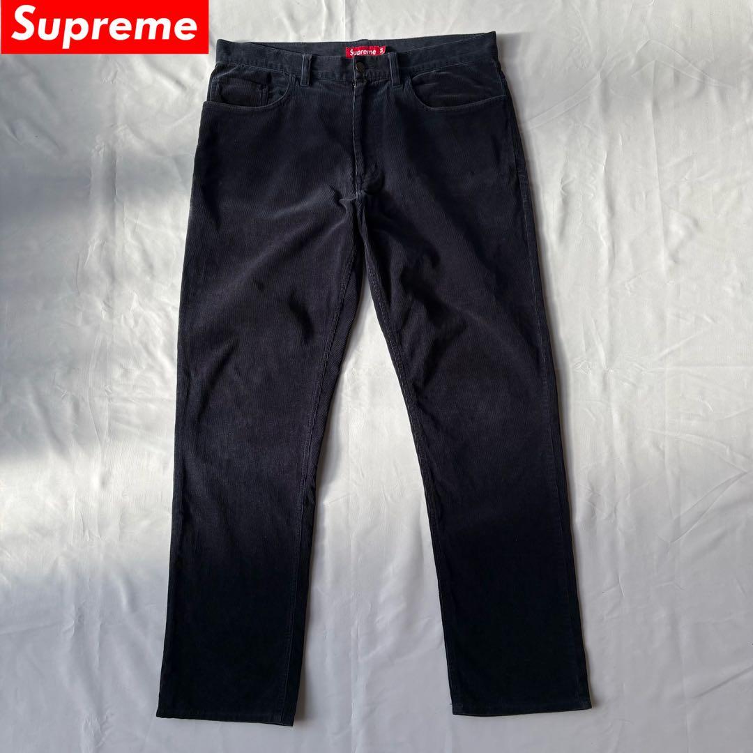 SUPREME シュプリーム コーデュロイパンツ パープル 34 ☆Supreme☆ワイド ウェール コーデュロイ カーゴ パンツ (Supreme