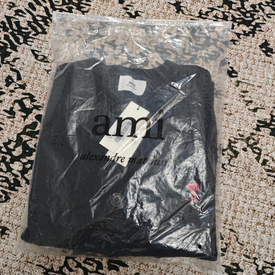 ami 黒 カーディガン Sサイズ ハート刺繍 - メルカリ