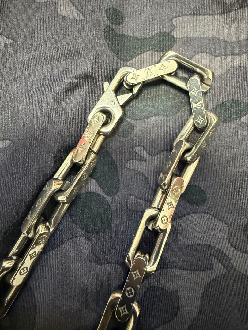 LOUIS VUITTON ネックレス コリエ チェーン スクエア モノグラム