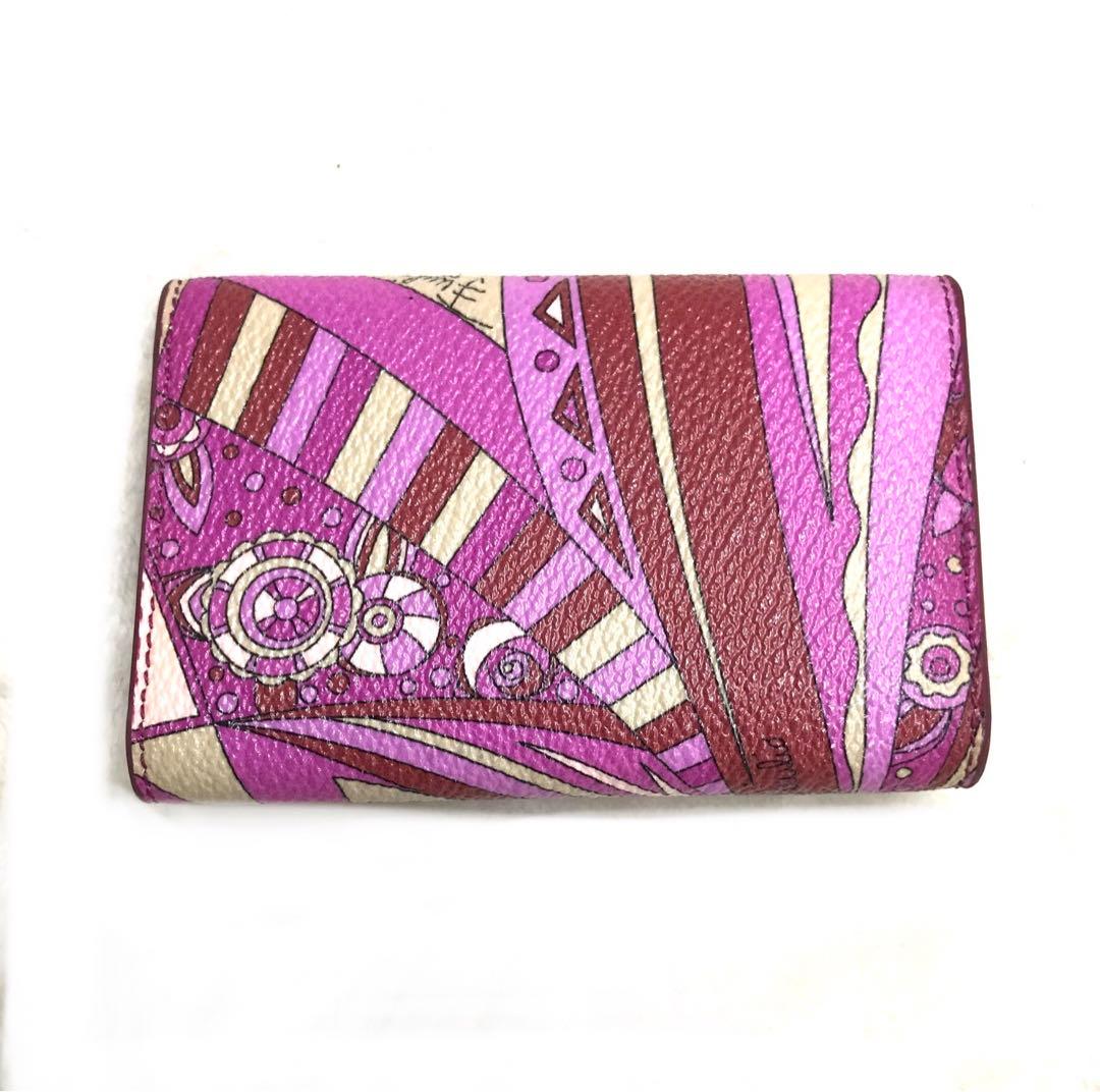 エミリオプッチPUCCIレザーキーケース超レア入手困難プッチ柄ロココ調