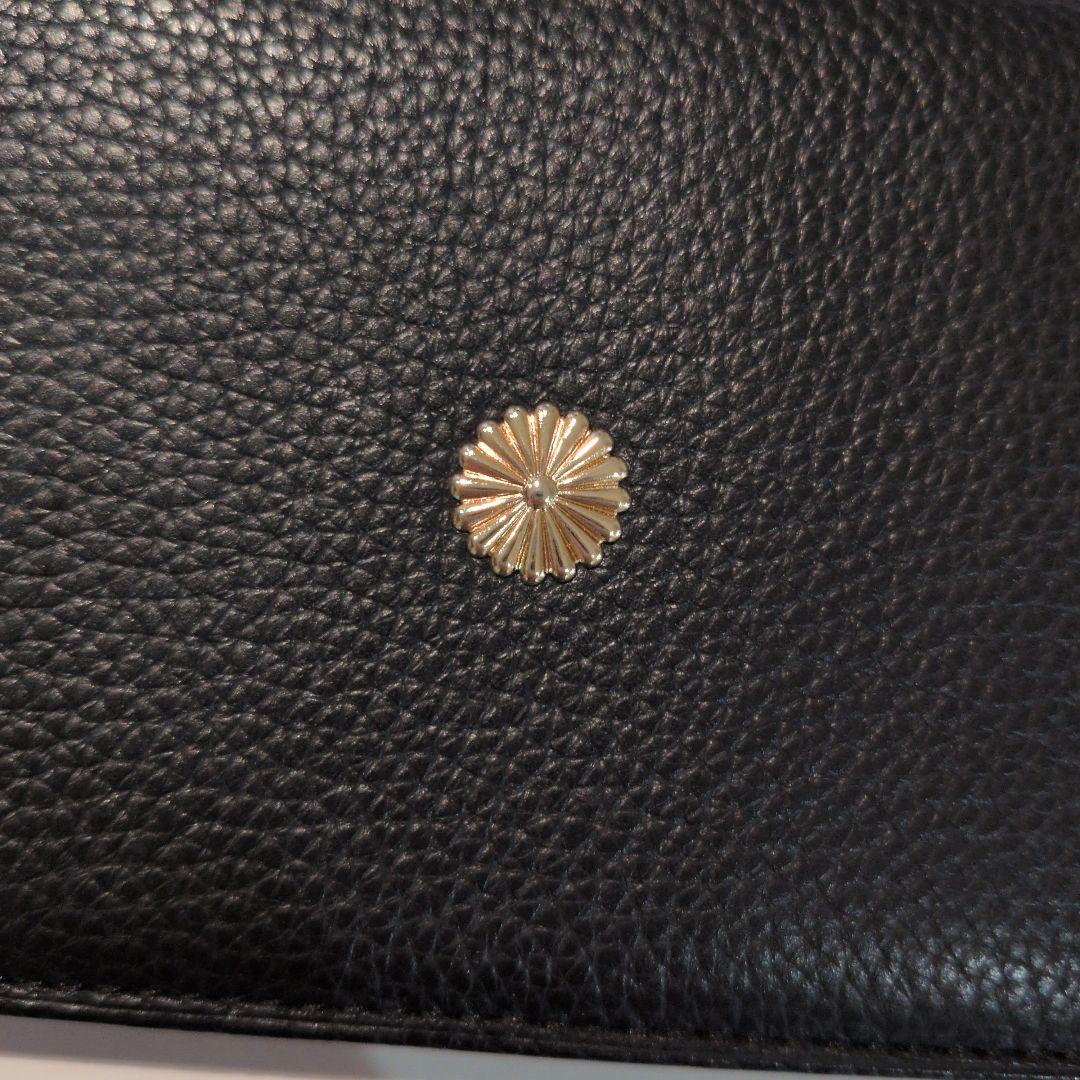 皇居財布 菊紋牛革財布 ブラックレザー長財布 - メルカリ