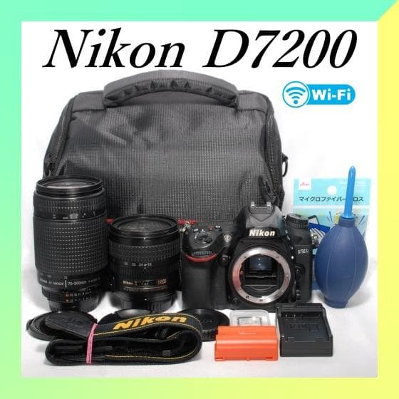 ✨Nikon D7200✨ダブルレンズ✨高速AF &高速連写✨一眼レフカメラ