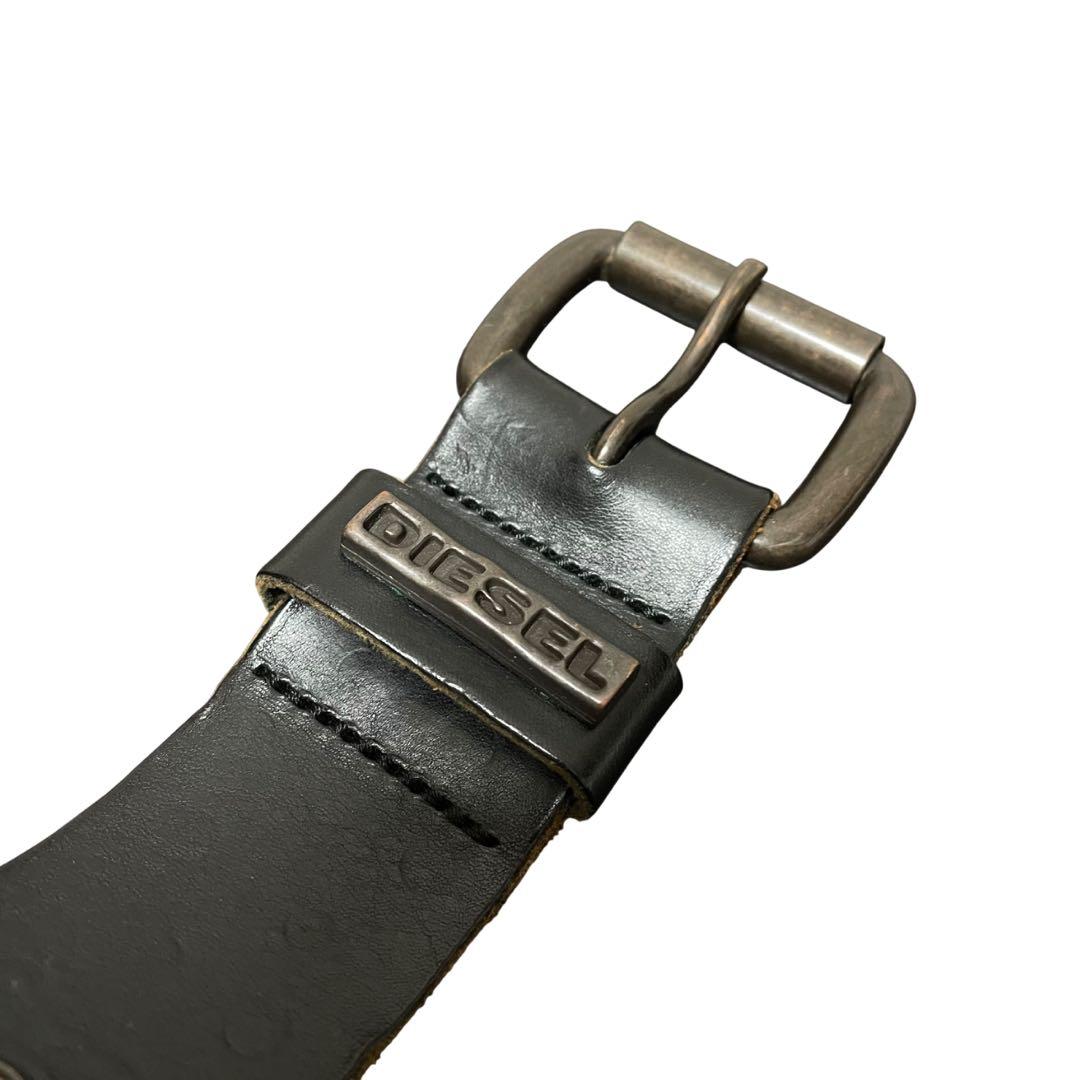 y2k DIESEL ディーゼル レザーベルト スタッズ イタリア製 本革 - メルカリ