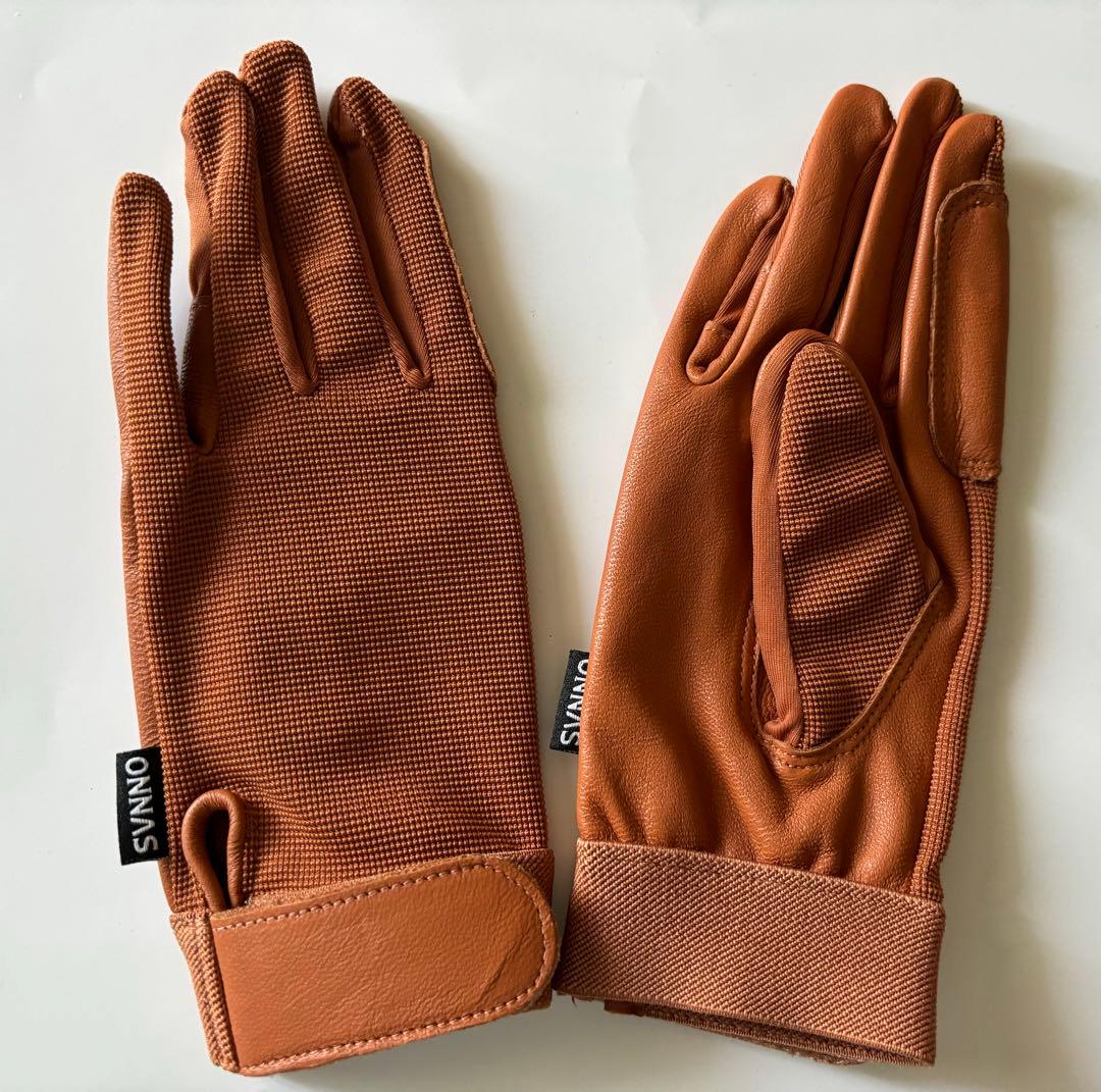 SVNNO乗馬用 グローブ レザー手袋 キャラメルブラウン 本革 S - メルカリ