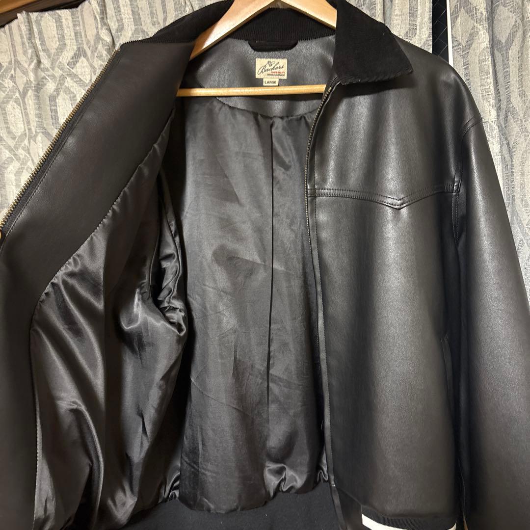 ブラックレザージャケット Lサイズ - HOUSTON ブラック シングル