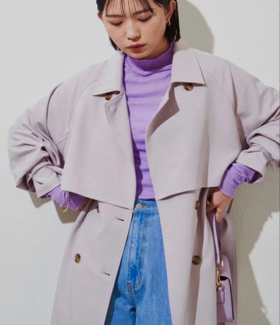 Aunt Marie's ベーシックトレンチコート パープル ラベンダー - メルカリ