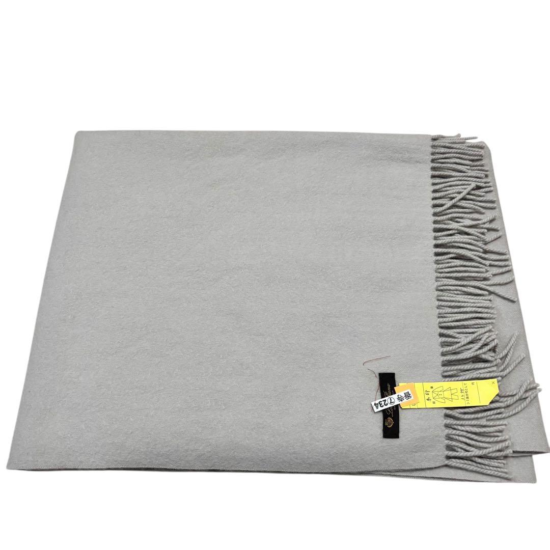 最高峰】ロロピアーナ カシミヤ100 大判ストール グレージュ