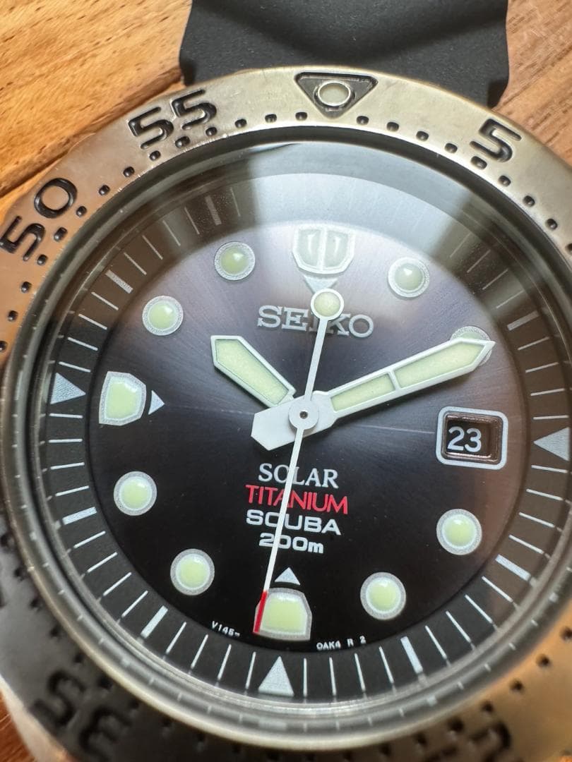 セイコー SEIKO プロスペック ダイバーズ V147-0AH0 チタン 美品