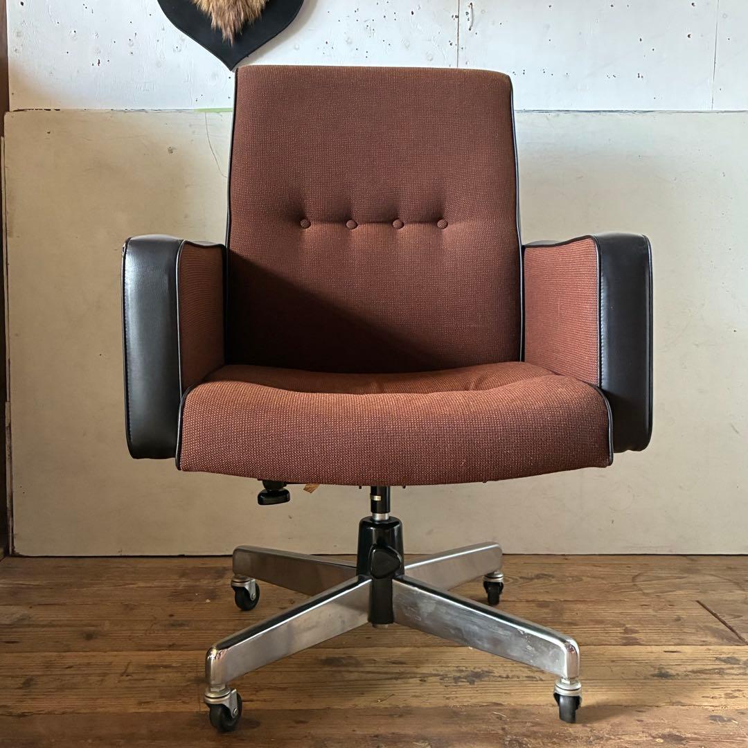 国産ヴィンテージ コクヨ エグゼクティブ デスク アーム チェア レトロ 国産ヴィンテージ コクヨ エグゼクティブ デスク アーム チェア レトロ