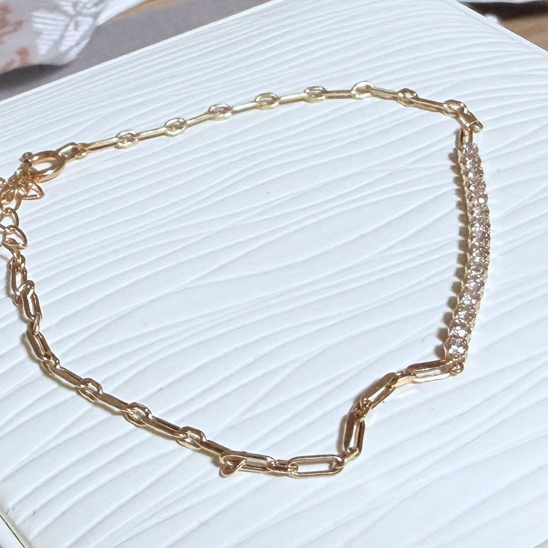 新品同様！ K18 D0.31ct 18cm ダイヤモンド クリップ テニス - メルカリ