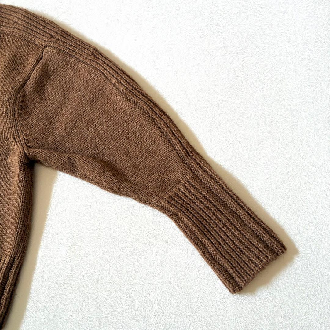 状態良好】ファクトリー キャメル100％クルーネックセーター ニット