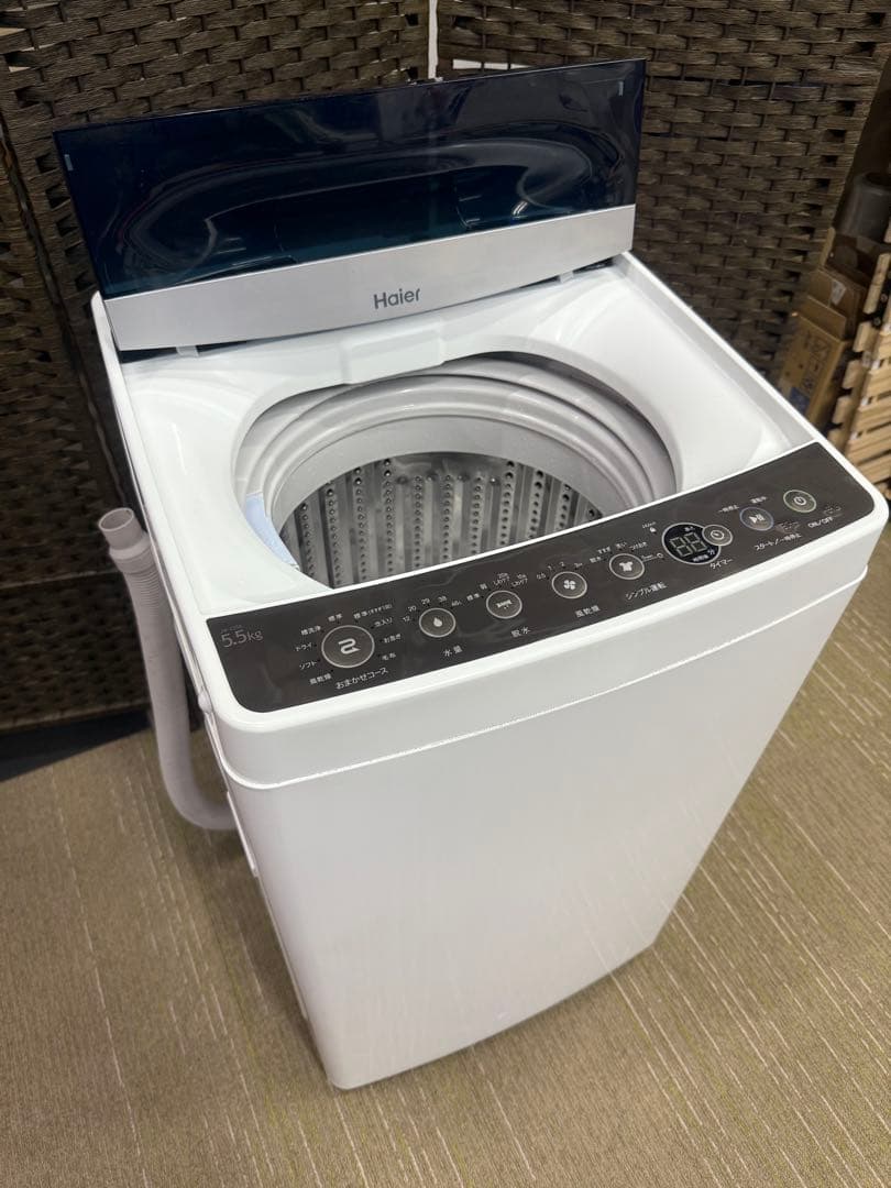 【分解洗浄消毒作業済】Haier 5.5Kg 全自動洗濯機　JW-C55A