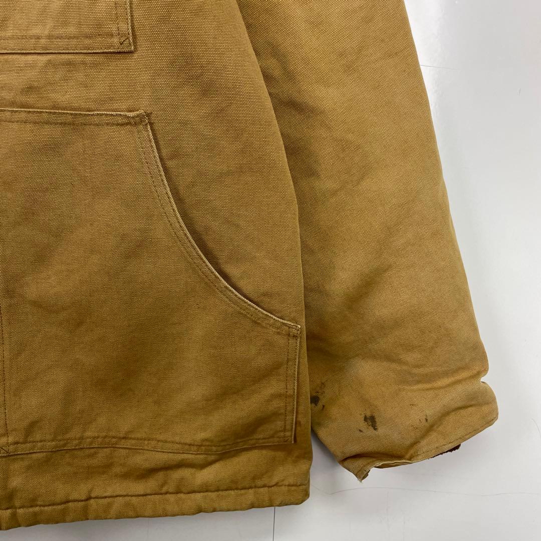 カーハートCARHARTTダックジャケット企業系刺繍ブランケット裏地