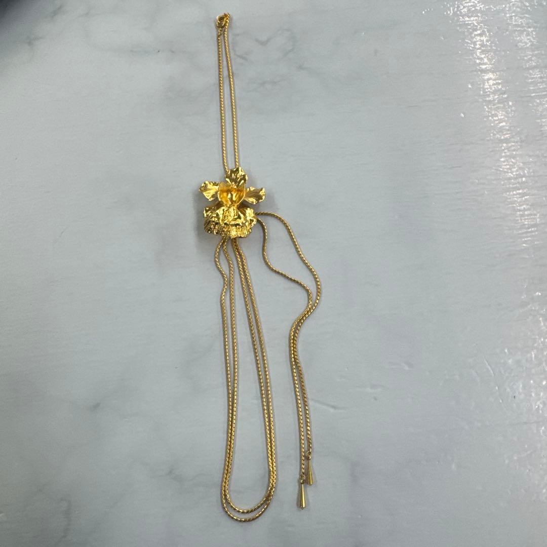 RISIS 22K 蘭ネックレス ジュエリー ループタイ - メルカリ