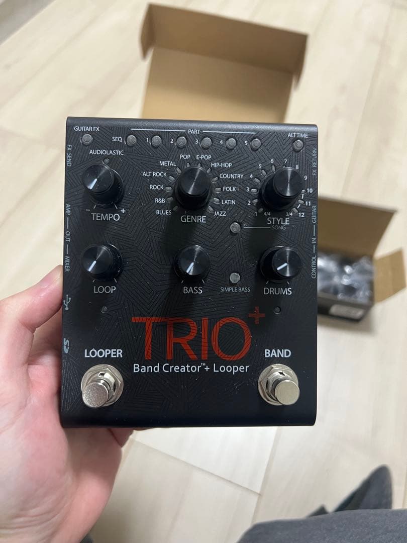TRIO+ バンドクリエイター・ルーパー Pedal Guitarra DigiTech Trio+ Band Creator Looper Com Efeitos