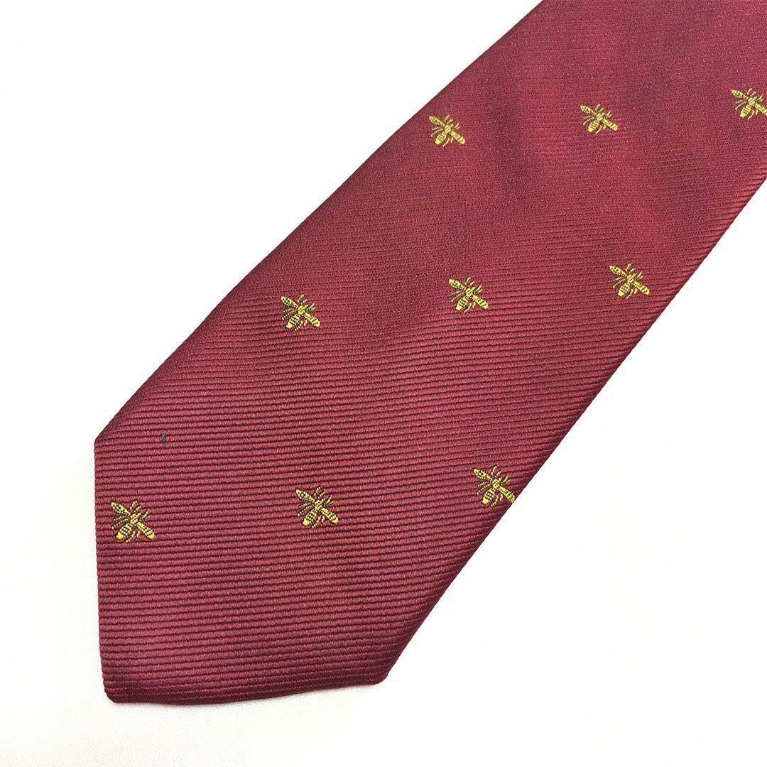 未使用級 グッチ GUCCI ネクタイ ワインレッド GG柄 総柄 ダブルG