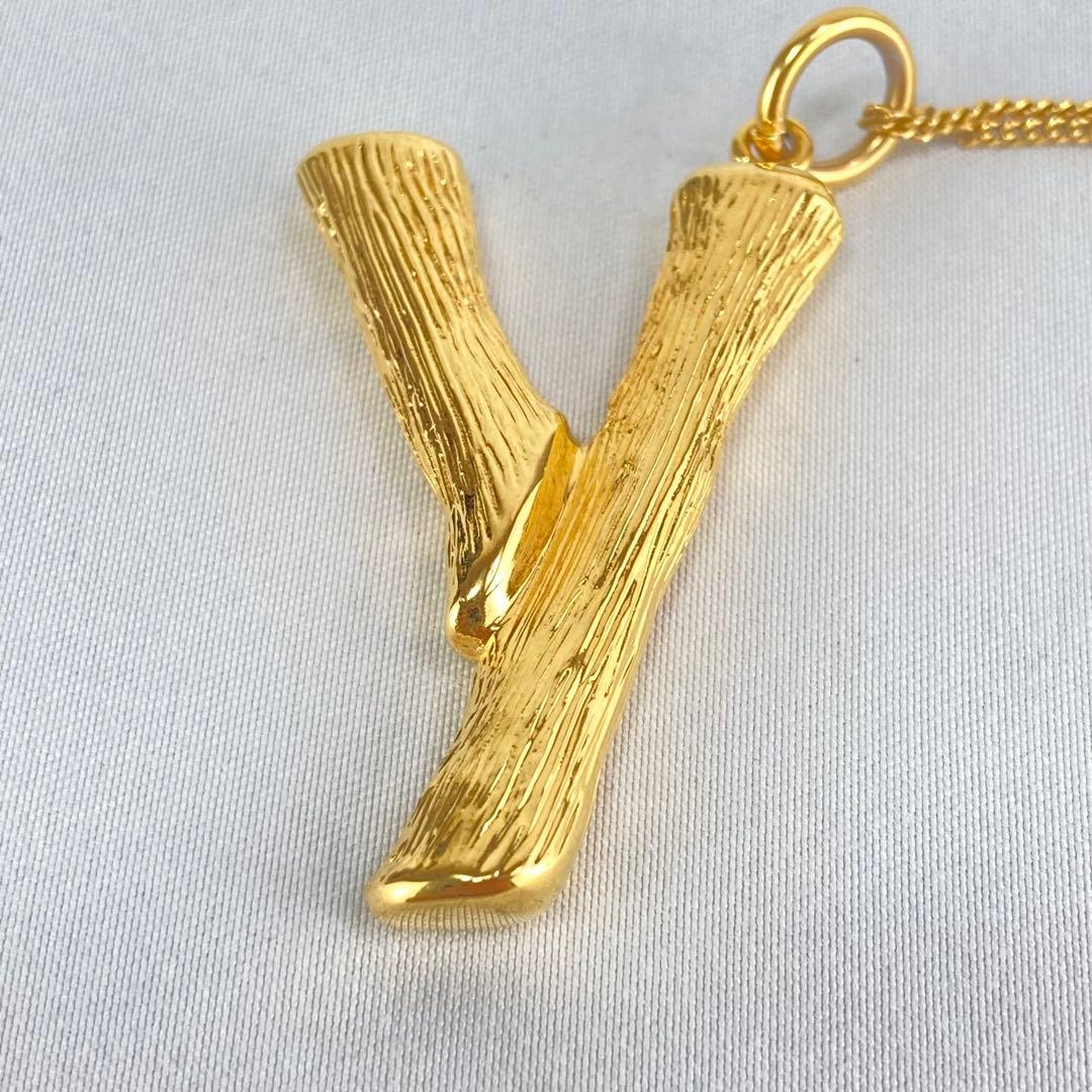 美品 OLD CÉLINE セリーヌ イニシャルネックレス フィービー期 Y字型