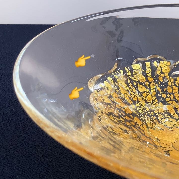 チビ様専用】宙吹ガラス「壱谷 旭 作」金彩 プレート(共箱) - メルカリ