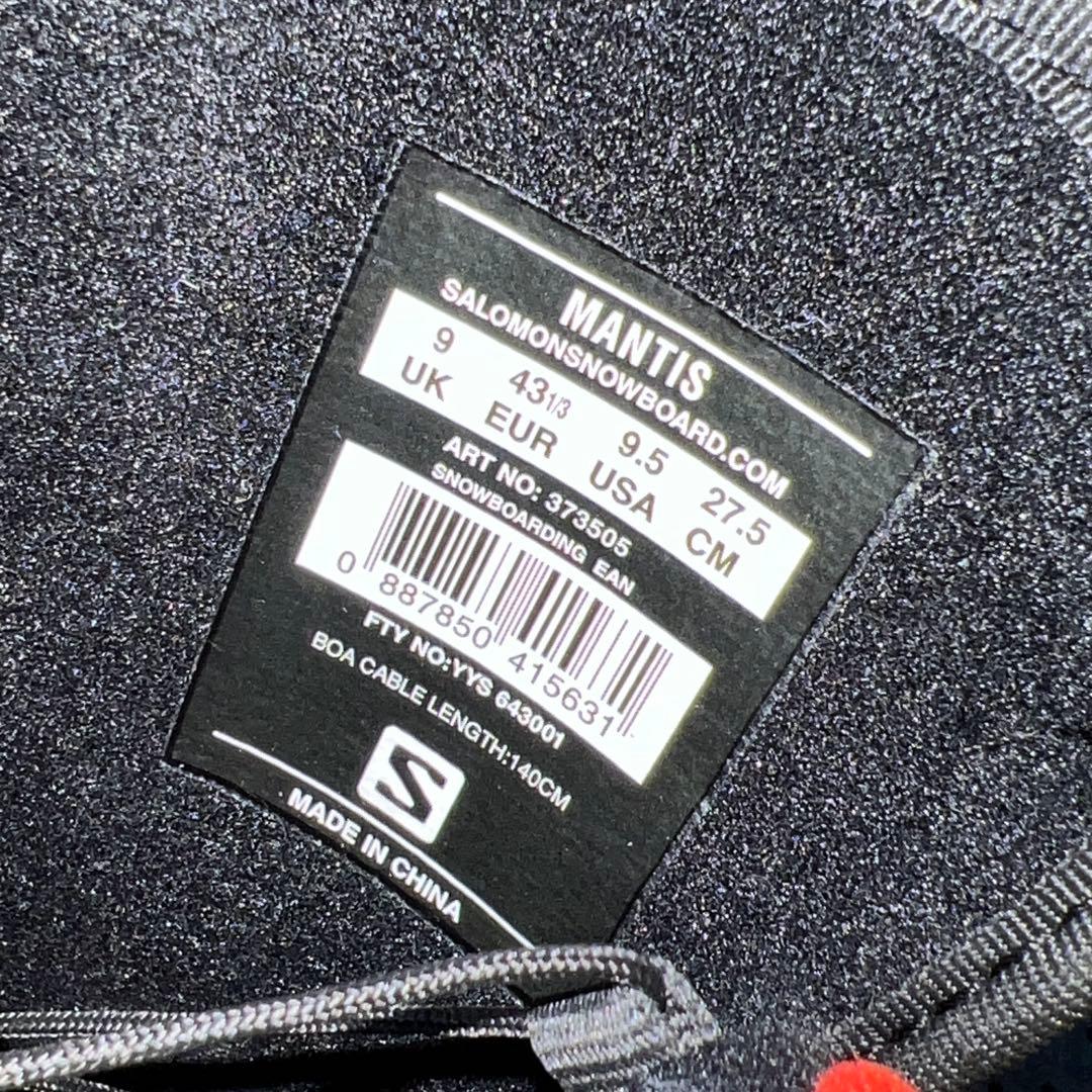 数回使用 27.5cm SALOMON MANTIS BOA ブーツ