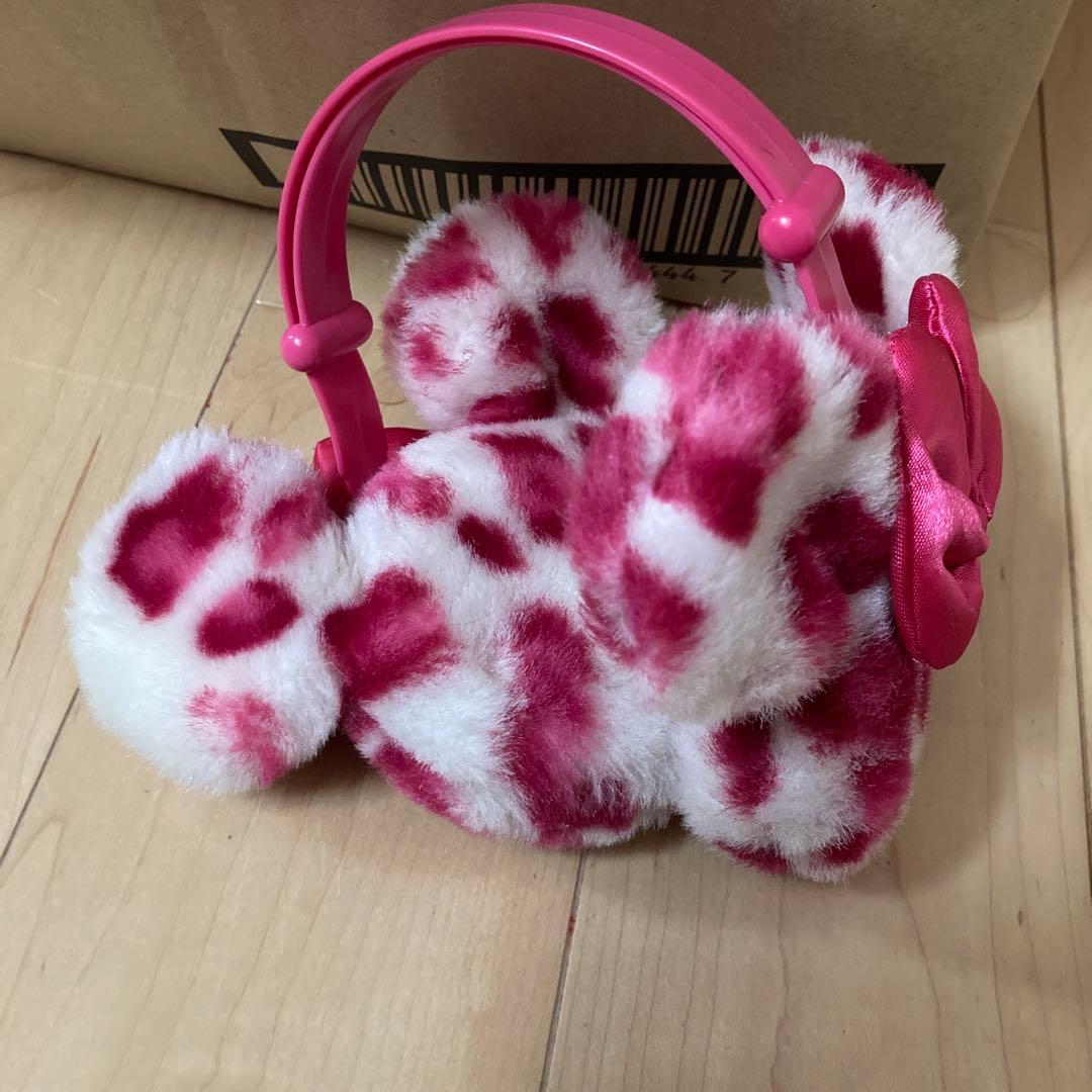 ミニー　イヤーマフ　ヒョウ柄　ピンク　ディズニー　ディズニーリゾート DISNEY (ディズニー) ディズニーグッズ ディズニー ヒョウ柄