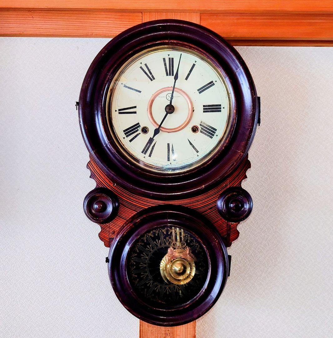 〈完動・美品〉精工舎　四ツ丸達磨型ゼンマイ振り子時計　アンティーク古時計 完動・美品〉精工舎 本四ツ丸達磨型ゼンマイ振り子時計 アンティーク古