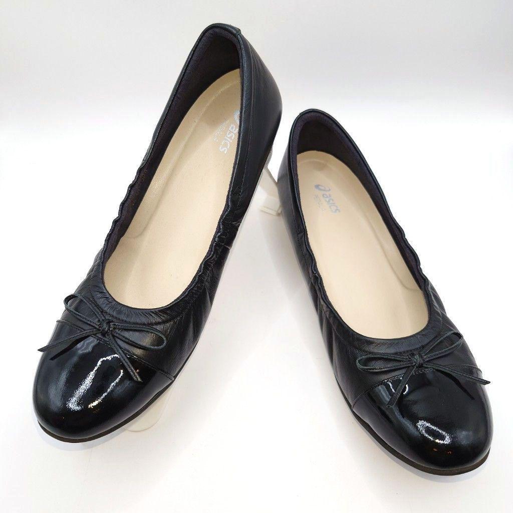 美品 ASICS pedala パンプス 24.5 EE 黒 バレエシューズ PEDALA（ペダラ） アシックス レディース パンプス 靴 WP861T WP-861T