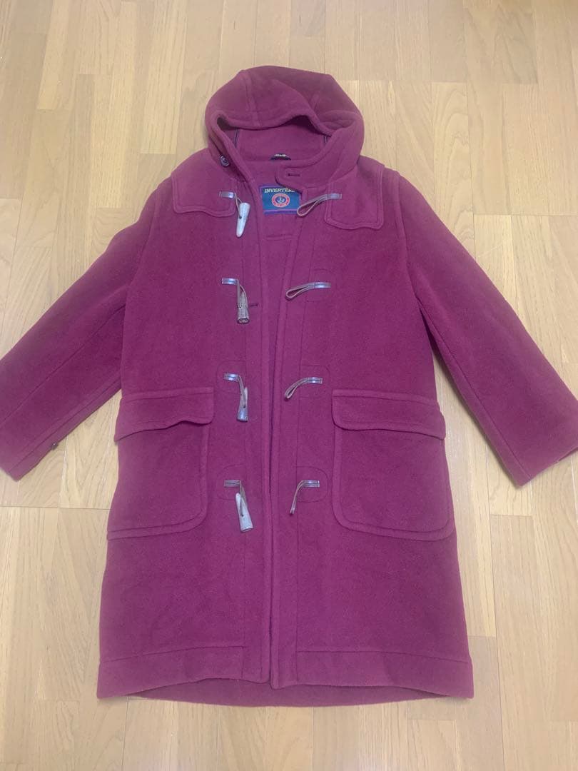 希少】旧タグ緑タグINVERTERE ダッフルコートヘリンボーンムーア