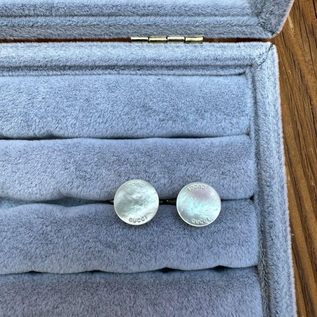 GUCCI シェルカフスボタン （1セット（2個）） GUCCI（グッチ） カフス カフリンクス Gマーク Gモチーフ SV925