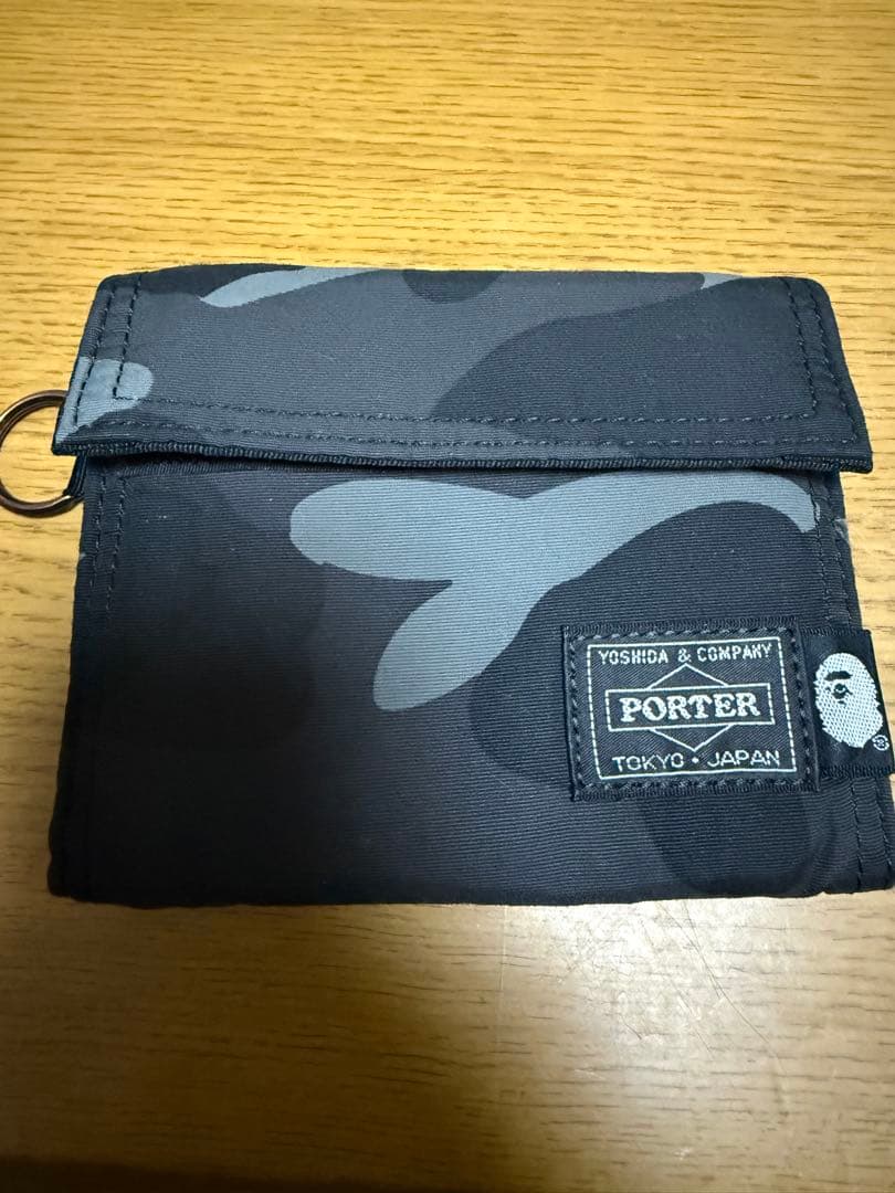 PORTER ×BAPEカモフラージュ 二つ折り財布 A BATHING APE×PORTER/アベイシングエイプ×ポーター 二つ折り財布 1st