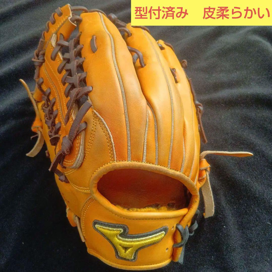 ミズノ　Mizuno 硬式外野　グラブ　キップレザー　型付済み AO74 ミズノプロ 硬式用 野球グラブ 外野手用 西川型（ 右投げ
