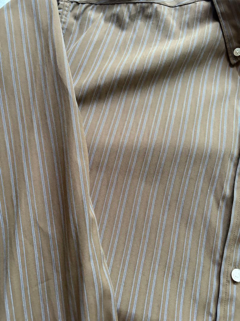 25AW Supreme Pinstripe Shirt Brown M - メルカリ