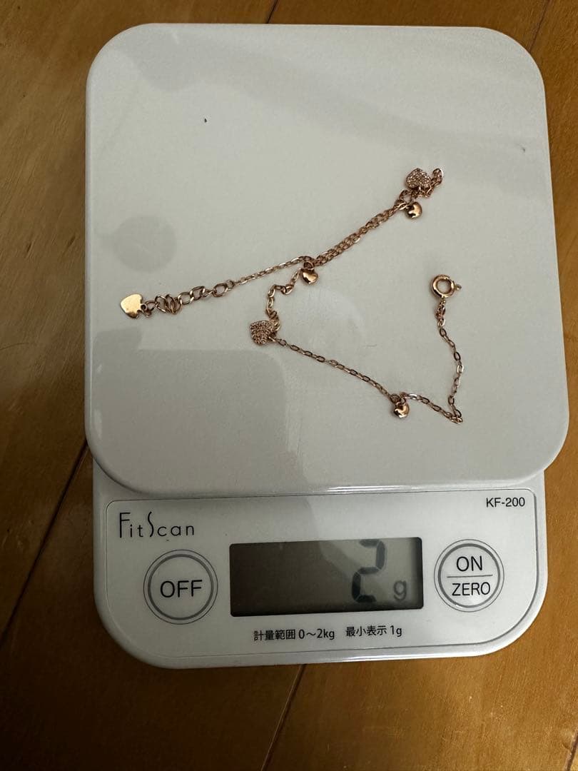 14k pink gold 型チャーム アンクレット 雫型サンシャイン(太陽の輝き)チャーム装飾デザイン 音が鳴るベル(鈴