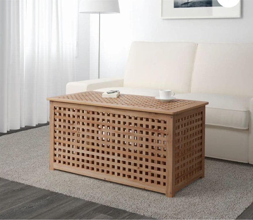 《送料込》IKEA ホール リビングテーブル 収納 アカシア材 センターテーブル