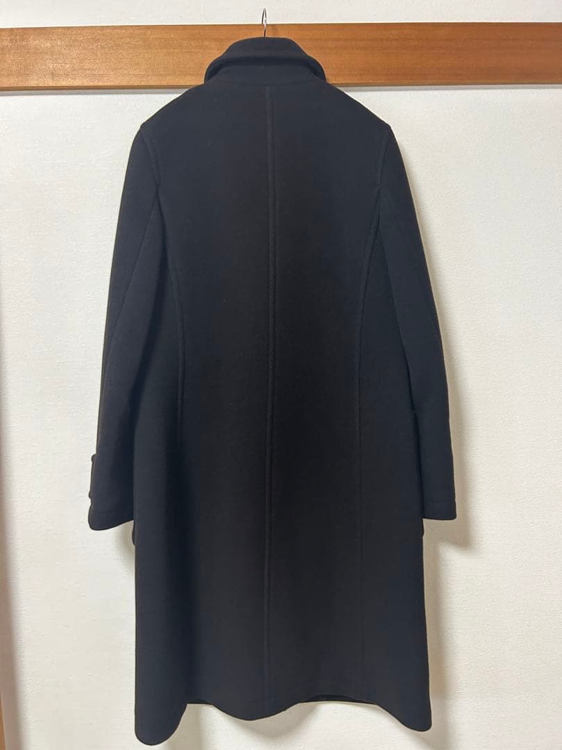 マーガレットハウエル ステンカラーコート カシミヤ混 ウール 黒