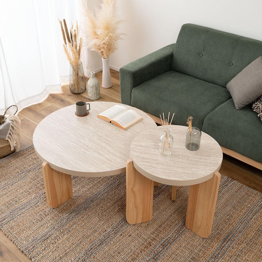 新品 送料込み センターテーブル ベージュ S L 2台セット htt-3842-sp-01.jpg