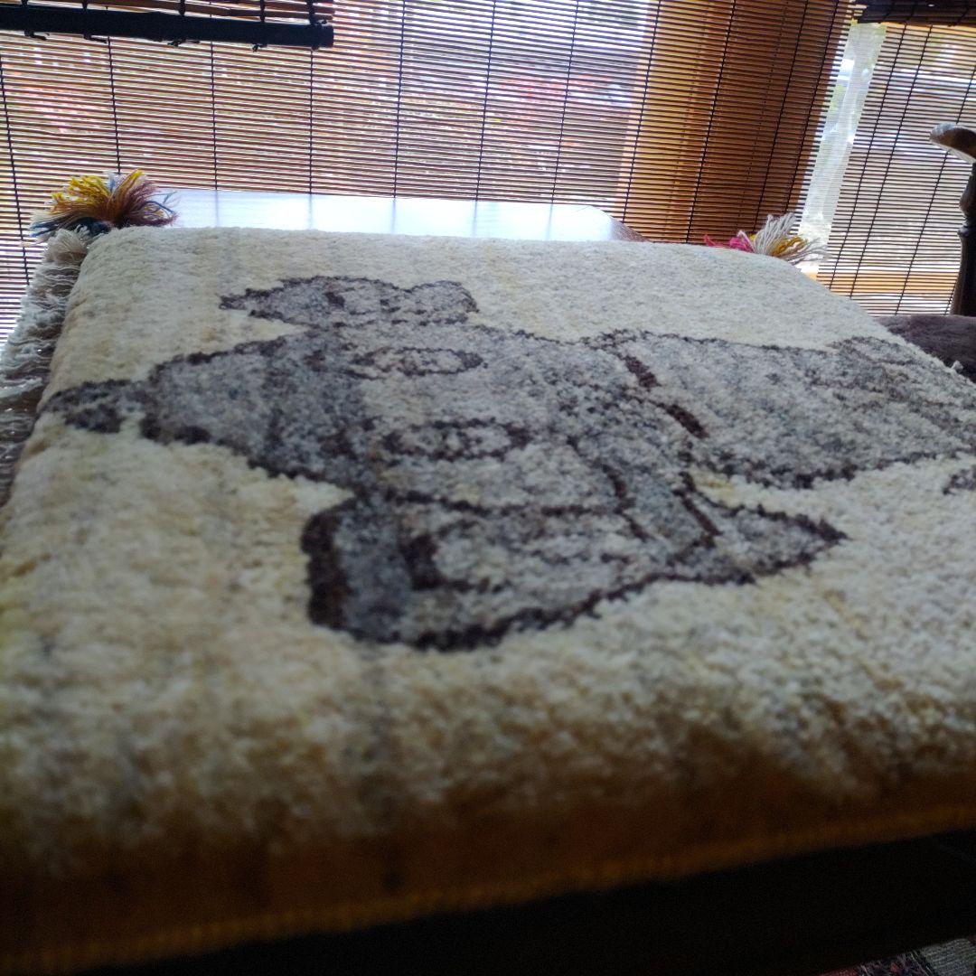 ギャッベ イラン シラーズ 座布団ギャッベ 手織り 大きめ ゾウ チェア